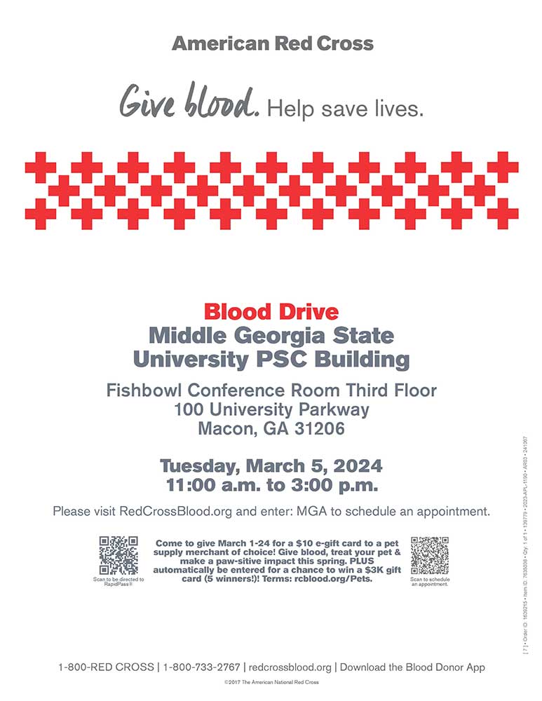 American Red Cross Blood Drive flyer.